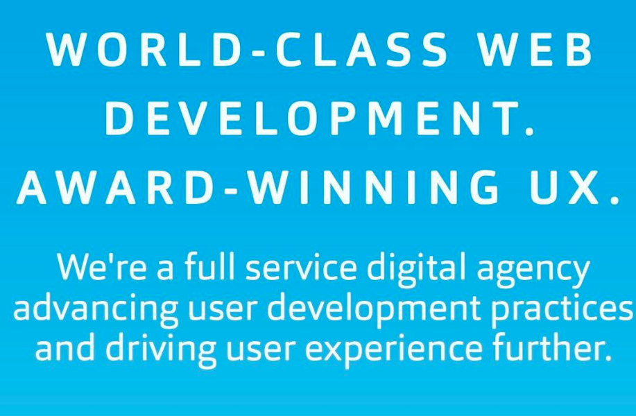 World Class Web Development Award Winning UX